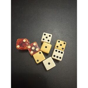 Vintage Lot Of 8 Bakelite And Celluloid Dice